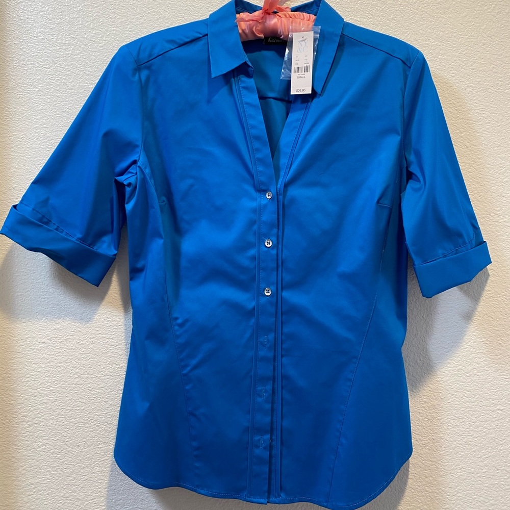 Royal blue Madison Stretch Shirt - 7th Avenue NWT